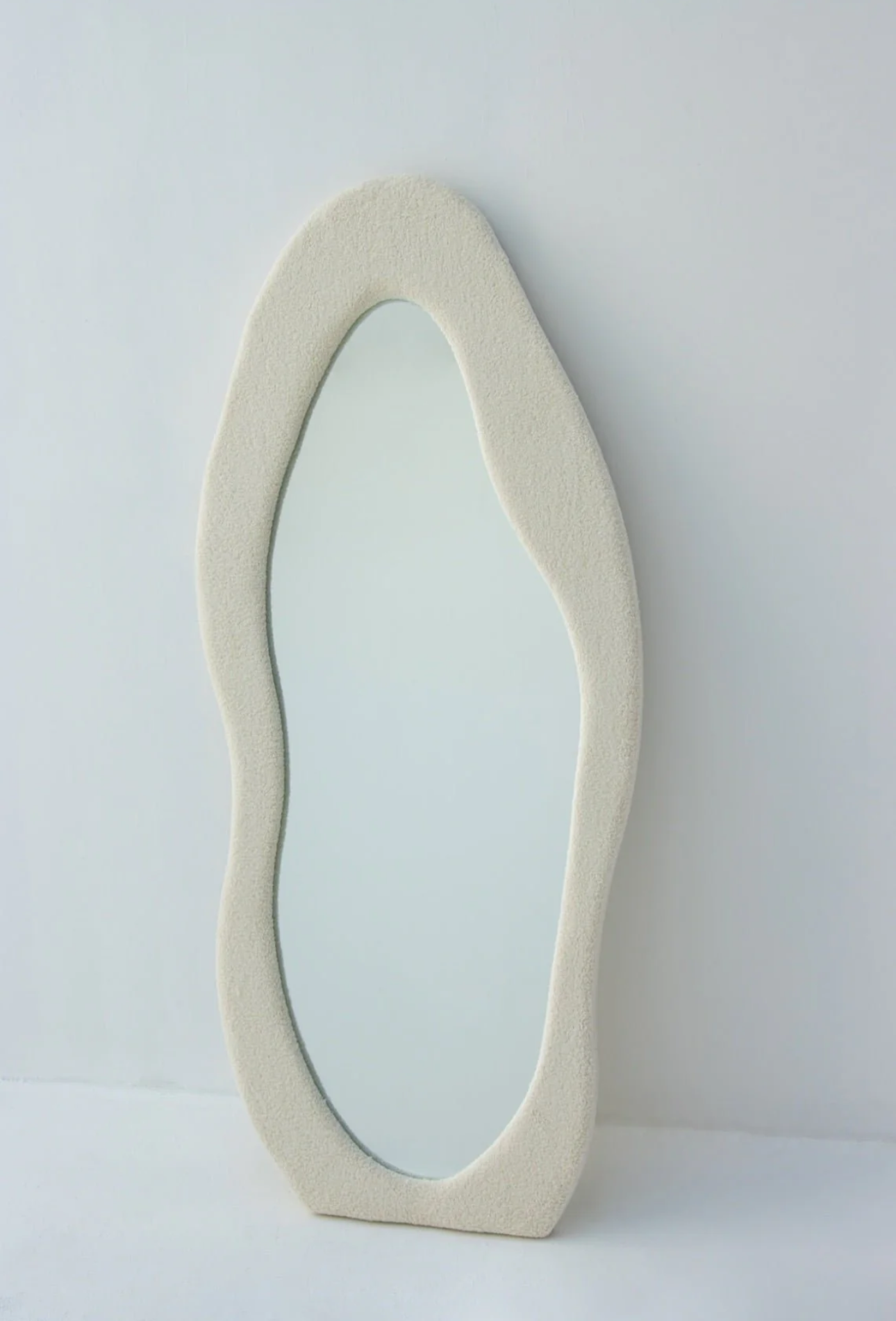 Ivory Asymmetrical Fabric Mirror 180cm x 90cm