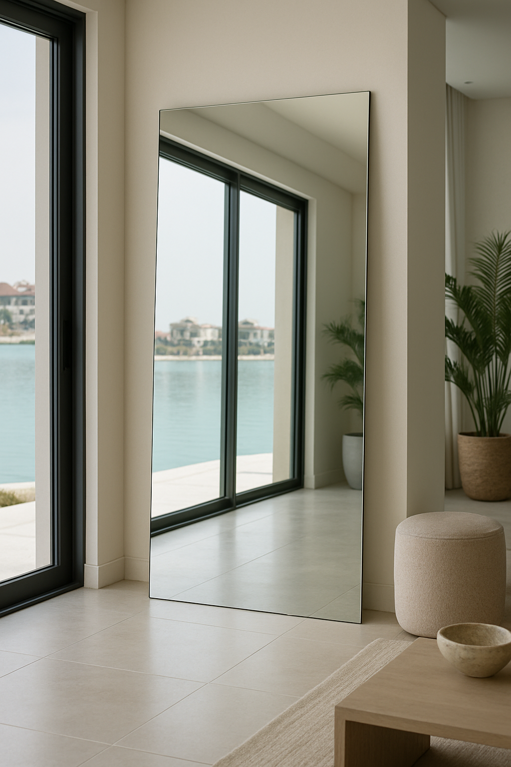 Rectangular Frameless Mirror