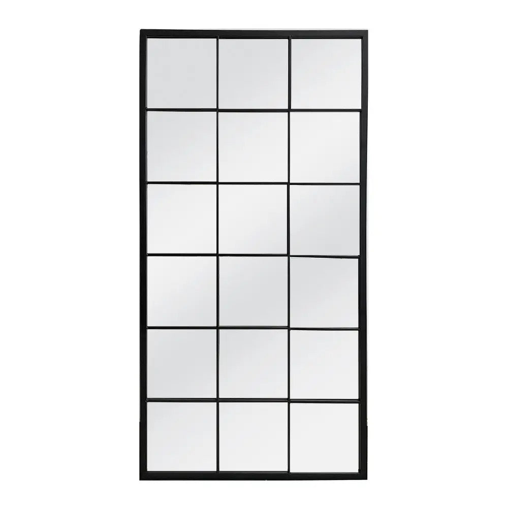 Black Frame Rectangle Window Mirror 180cm x 90cm